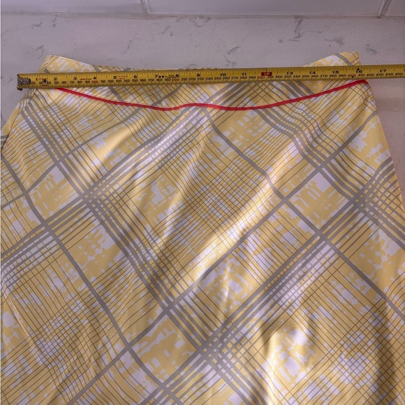 Greg Norman Collection Gold Mini A-Line Skirt Cocktail - Picture 3 of 9